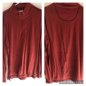 Large ocean coast cover up for men in burnt orange.